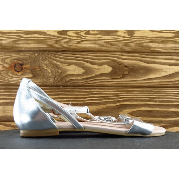 Ruby & Bloom Youth Girls Shoes Size 2.5 M Silver Gladiator Synthetic - Picture 4 of 7
